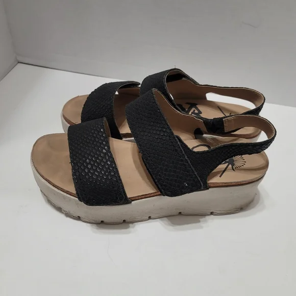 OTBT - Montane Black Platform Wedge Size 8M - Picture 4 of 12